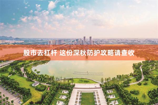 股市去杠杆 这份深秋防护攻略请查收