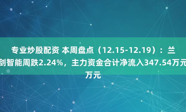 专业炒股配资 本周盘点（12.15-12.19）：兰剑智能周跌2.24%，主力资金合计净流入347.54万元